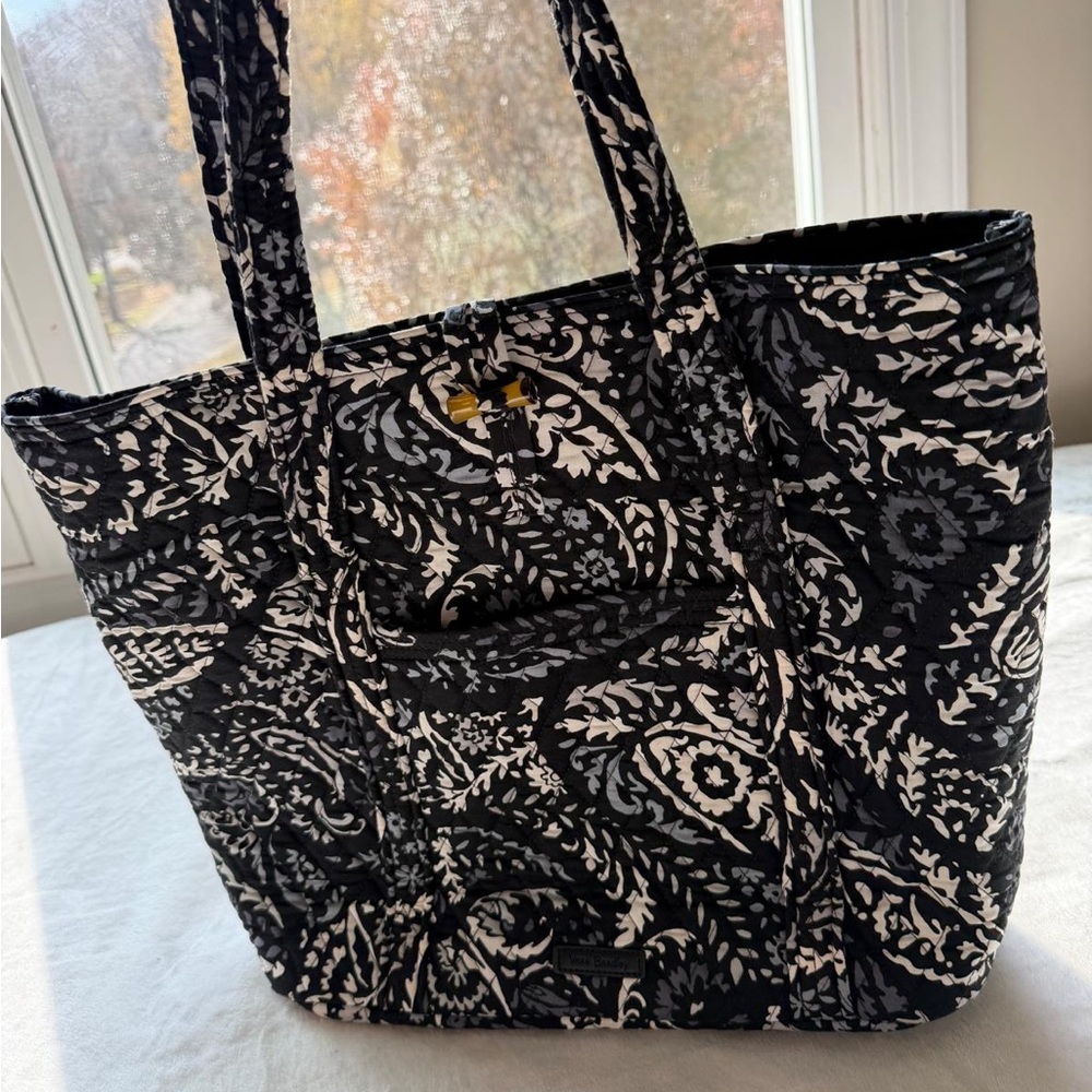 Vera Bradley Black and White Floral Tote